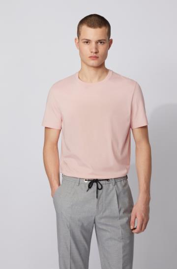 Koszulki BOSS Regular Fit Głęboka Różowe Męskie (Pl31800)